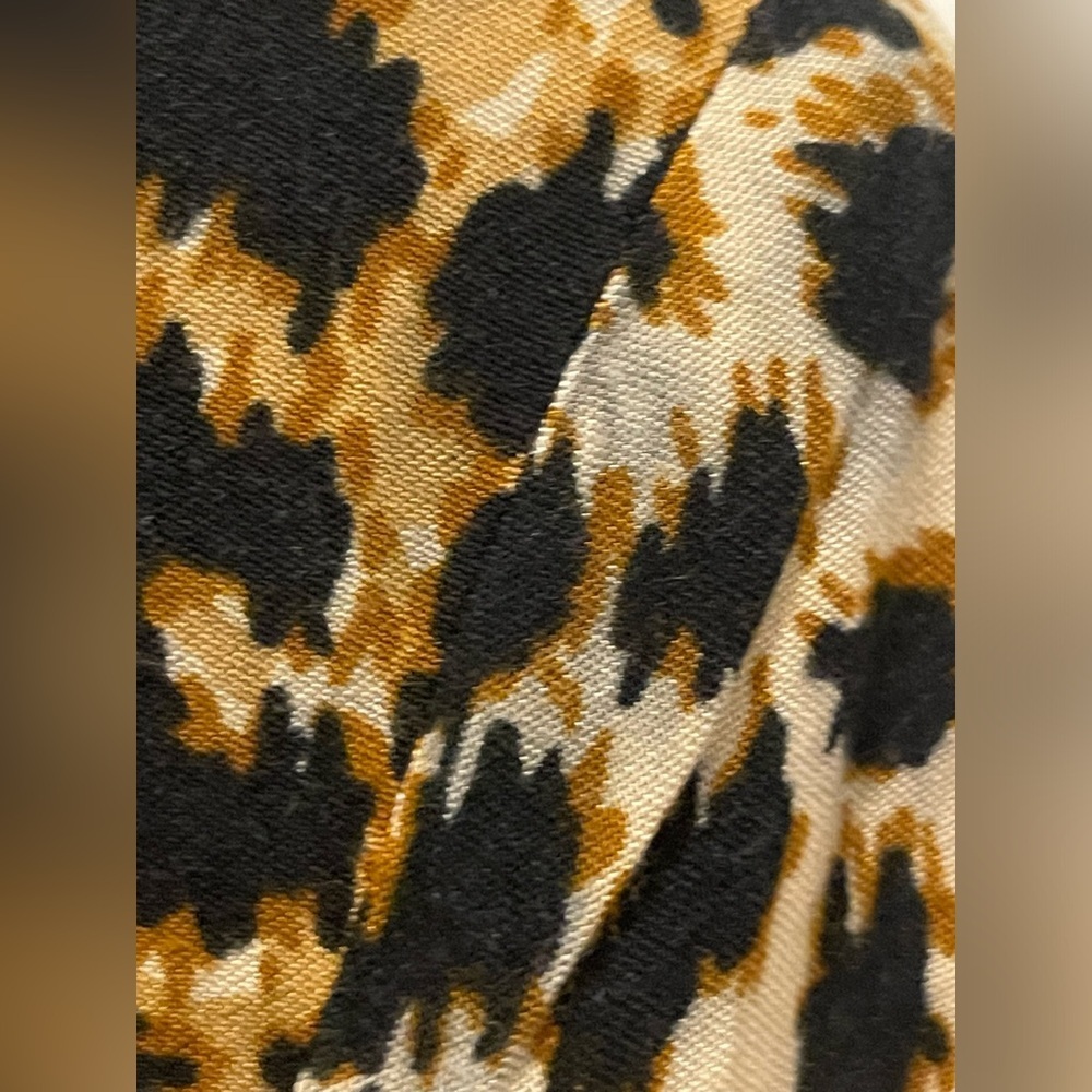 AMAZING Vintage Timing Tan Brown Leopard Print Sarong Wrap Sheath Dress size 4* - Picture 7 of 10